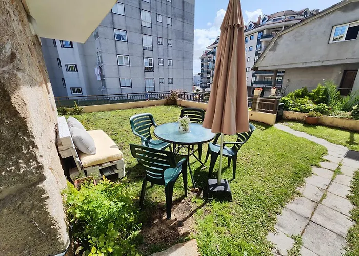 Baiona, 3 Con Jardin 公寓 *